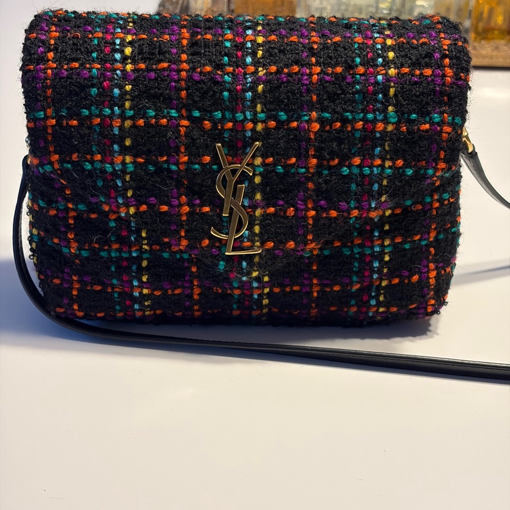 Yves Saint Laurent Multicolor Tweed Crossbody Toy Bag